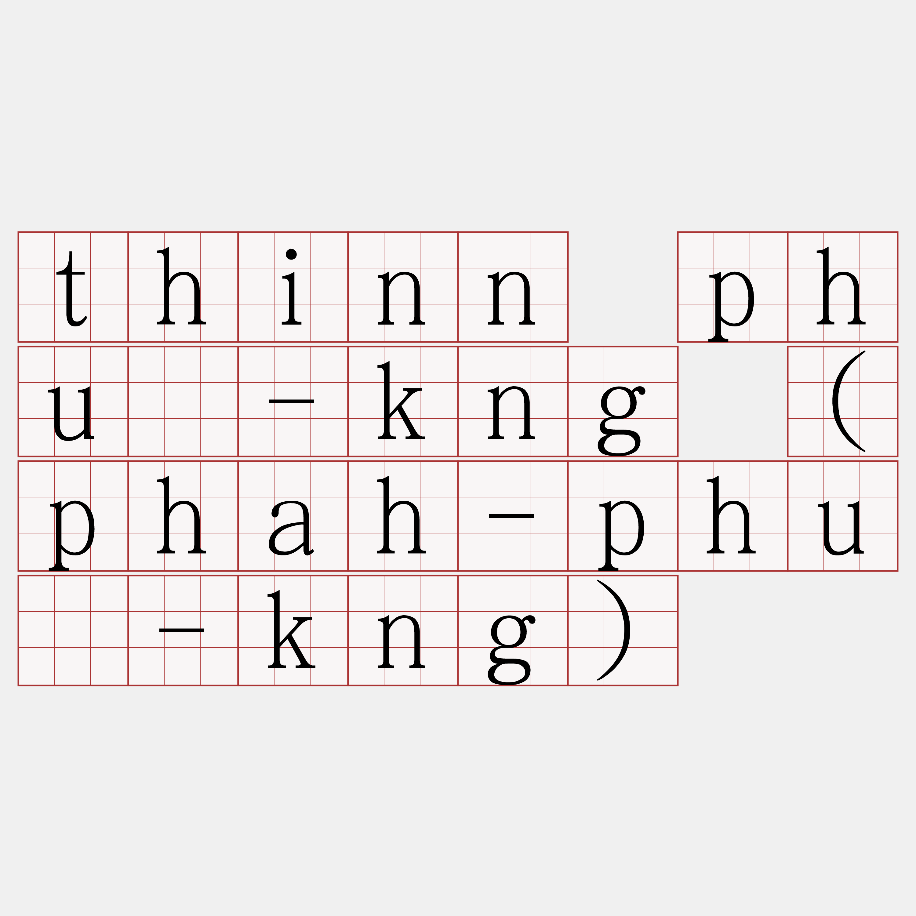 thinn phú-kng (phah-phú-kng)